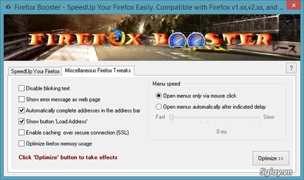 Tối ưu và tăng tốc độ cho cáo lửa firefox - 3