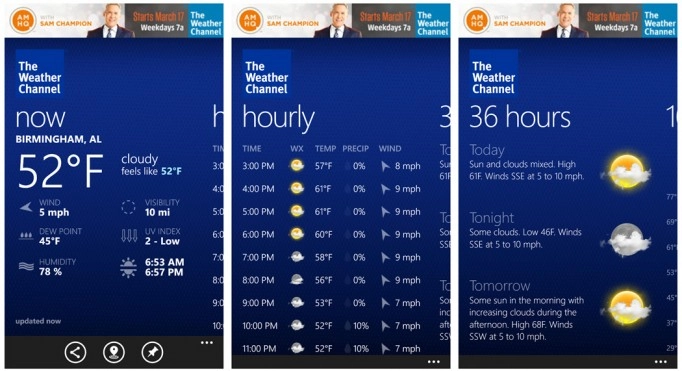 Top ứng dụng dự báo thời tiết tốt nhất cho windows phone - 2