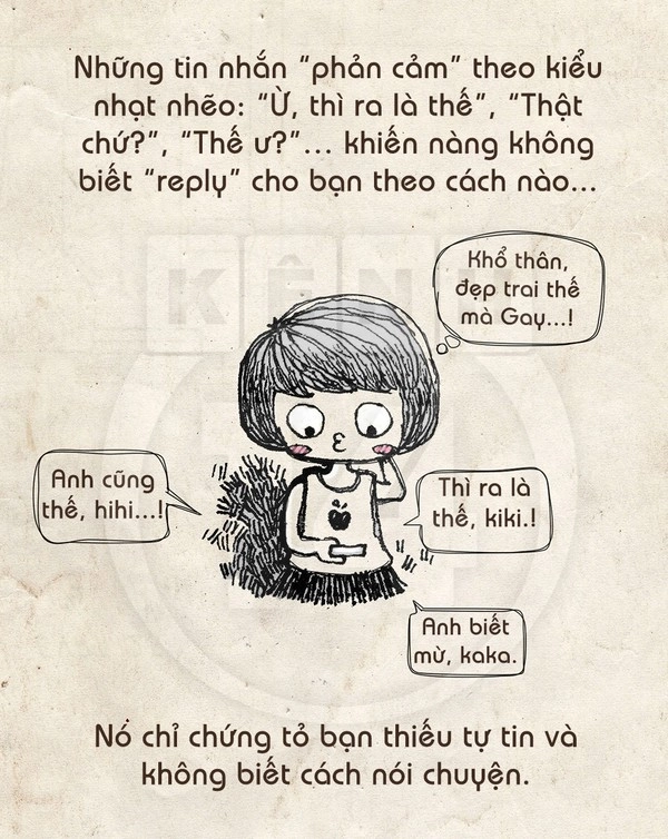 Tranh vui những kiểu tin nhắn có thể khiến bạn không bao giờ cưa đổ nàng - 3