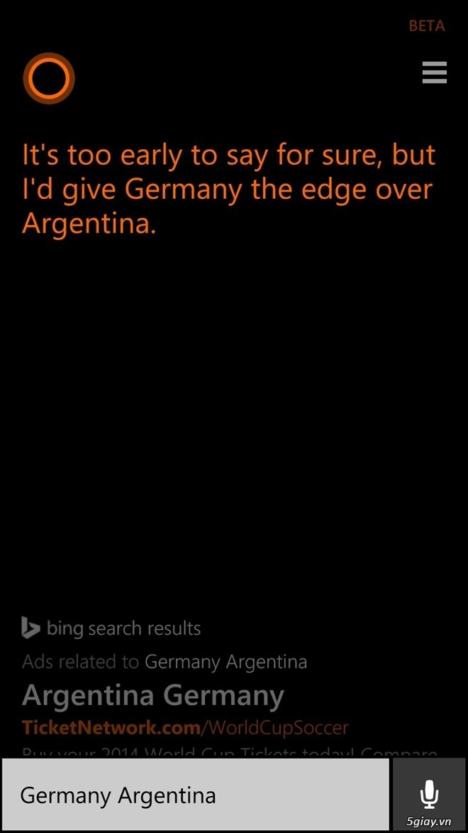 Trợ lý ảo cortana liên tục phán đức vô địch world cup 2014 - 4