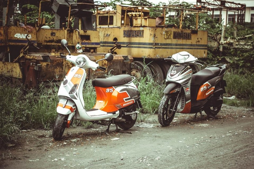 Tuyệt vời chiếc vespa tem repsol mang số đấu - 4