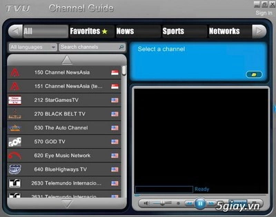 Tvuplayer 2531 - phần mềm xem tivi trực tuyến 2014 miễn phí mà chất lượng - 1