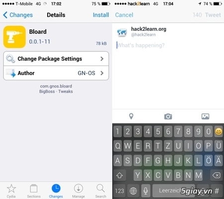 Tweak bloard đem màu đen trở lại trên bàn phím iphone - 2