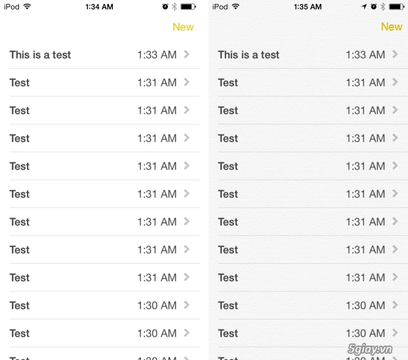 Tweak flat notes phẳng hóa app notes trên ios 7 - 1
