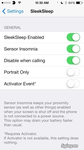 Tweak sleeksleep bậttắt chế độ ngủ cho iphone bằng cảm biến tiệm cận - 2