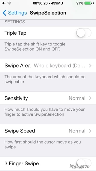 Tweak swipeselection sửa chữa văn bản cực tiện trên ios đã có bản pro - 2