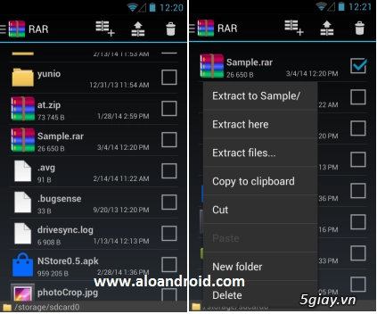 Ứng dụng giải nén tập tin rar cho android - 2