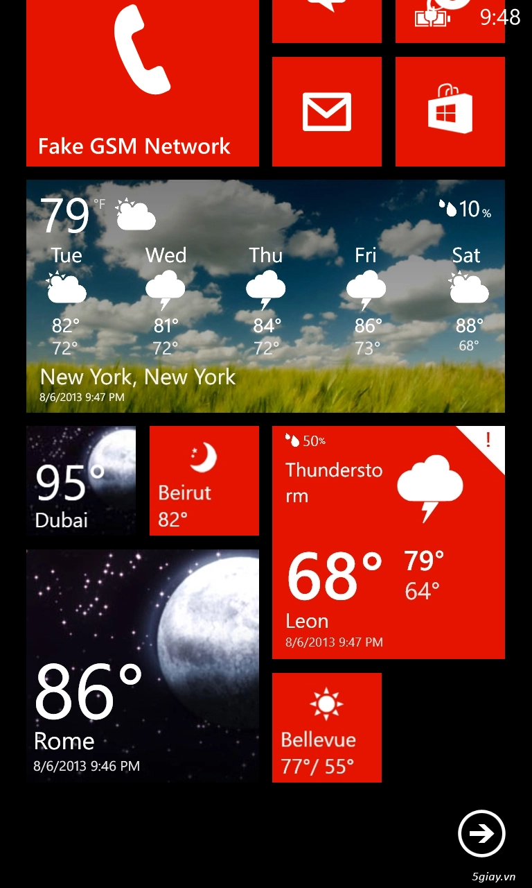 Amazing weather hd cập nhật phiên bản mới tương thích wp81 - 6