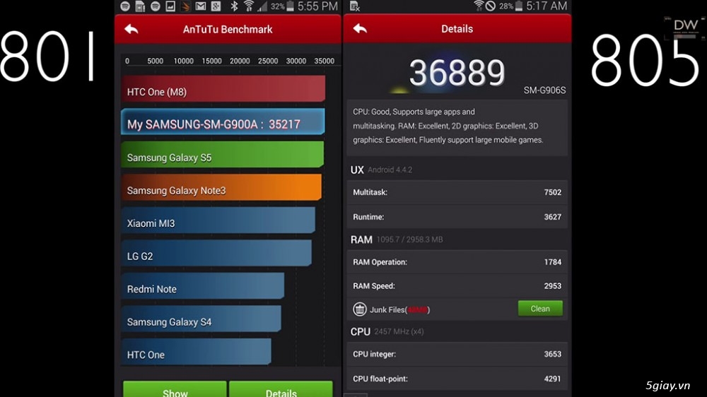 Video so sánh hiệu năng snapdragon 801 vs 805 - 2