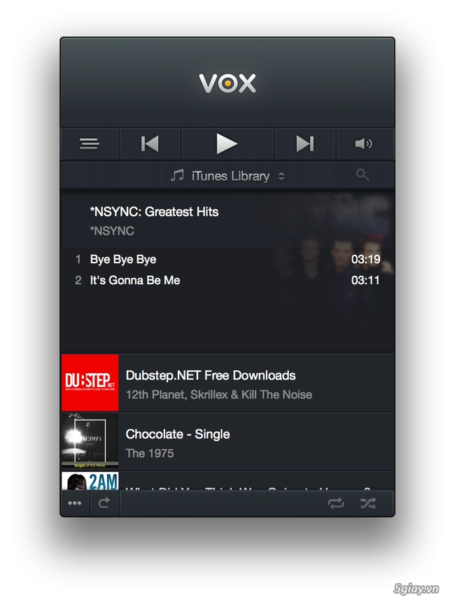 Vox - phần mềm nghe nhạc miễn phí dành cho mac - 5