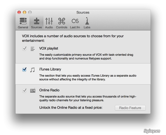 Vox - phần mềm nghe nhạc miễn phí dành cho mac - 11
