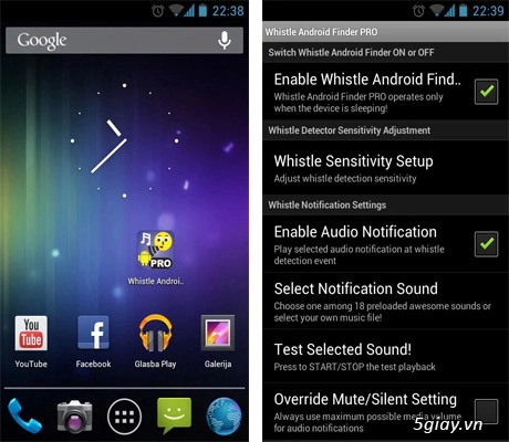 Whistle android finder pro v49 apk bật điện thoại bằng hút sáo - 2