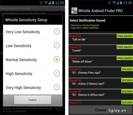 Whistle android finder pro v49 apk bật điện thoại bằng hút sáo - 3