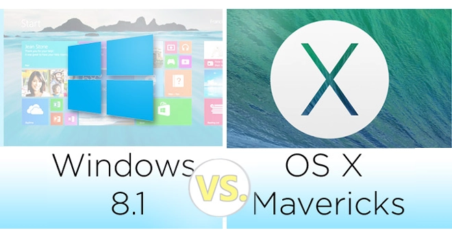 Windows 81 vs os x mavericks so tài trên mac os - 1