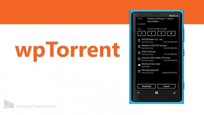 Wptorrent - ứng dụng tải torrent trên windows phone - 1