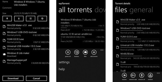 Wptorrent - ứng dụng tải torrent trên windows phone - 2