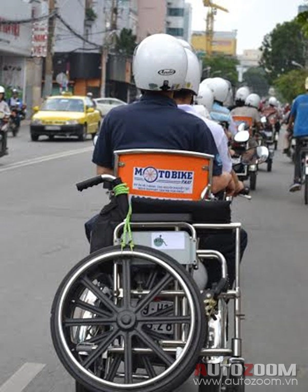 Xe ôm 3 bánh dành cho người khuyết tật độc đáo tại sài gòn - 5