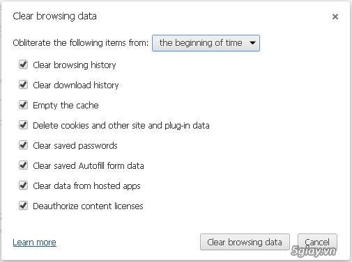 Xóa dữ liệu duyệt web trên trình duyệt chrome và firefox - 5
