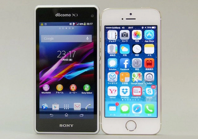 Xperia z1 mini đọ dáng cùng iphone 5s - 1