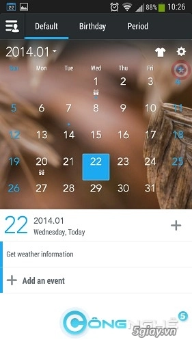 Zdcal ứng dụng quản lý lịch theo tab cho android miễn phí - 3