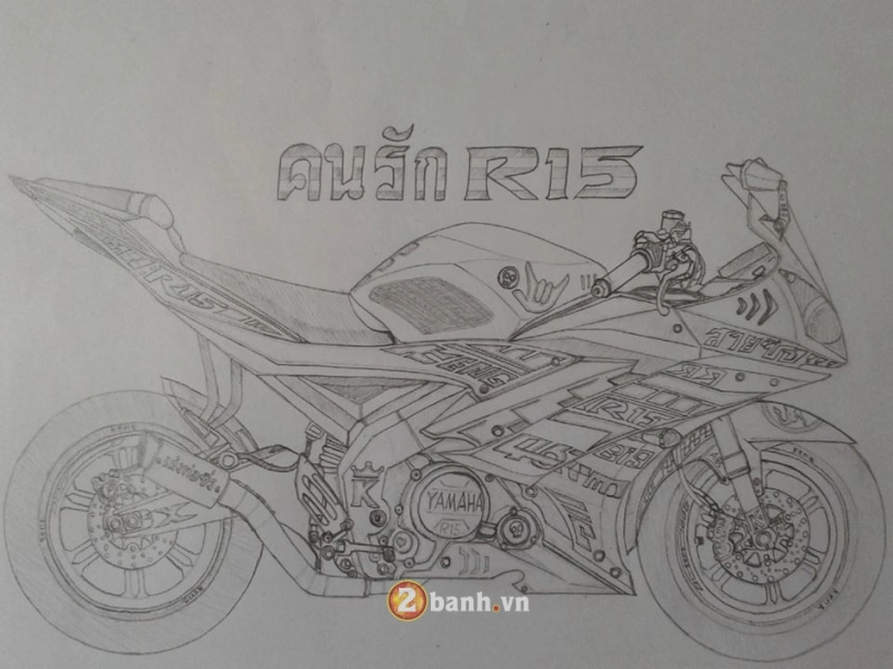 Bản vẽ yamaha r15 đến từ một biker đam mê thái lan - 4