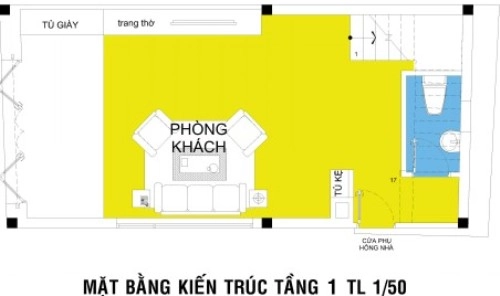 Bố trí nhà 4 tầng phong cách hiện đại - 1