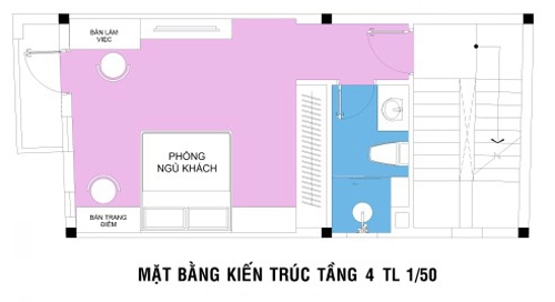 Bố trí nhà 4 tầng phong cách hiện đại - 5