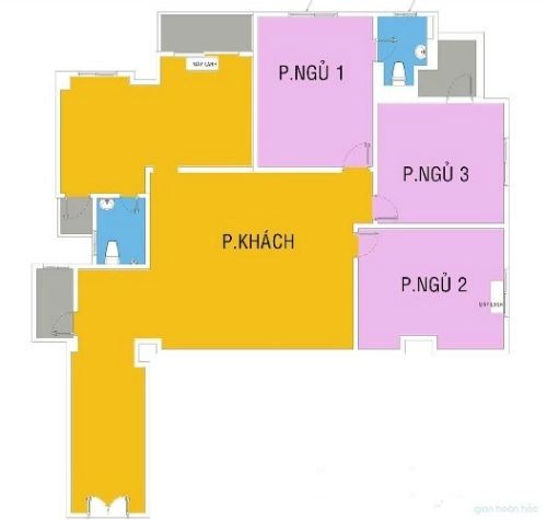Bố trí nội thất hợp lý cho căn hộ 150 m2 - 1