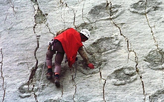 Bức tường đá in dấu 5000 vết chân khủng long - 2