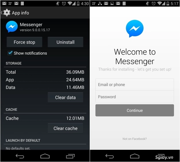 Cách đăng xuất facebook messenger trên android khi không sử dụng - 2