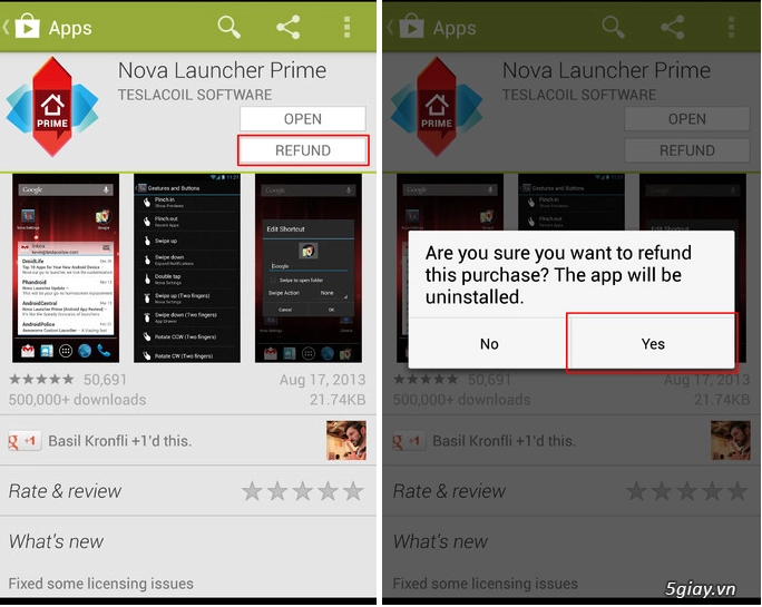 Cách lấy lại tiền từ google play khi mua ứng dụng không vừa ý - 2