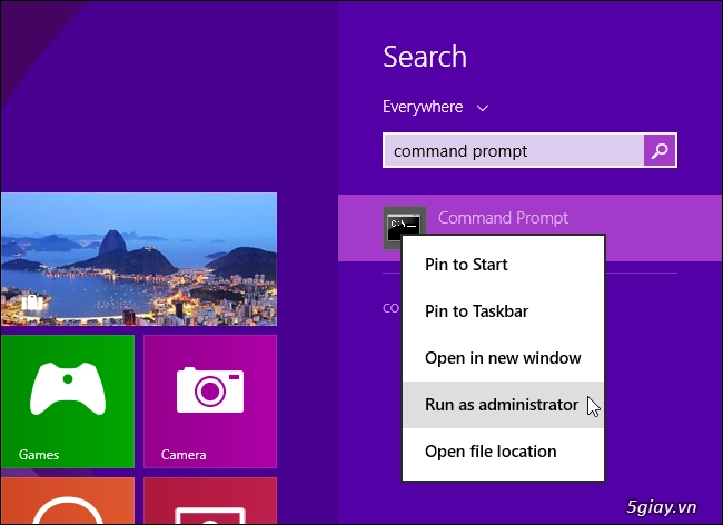Cách mở command prompt với quyền quản trị administrator trong windows 81 - 4