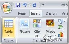 Cách tạo bảng trong powerpoint 2007 - 2