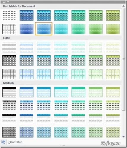 Cách tạo bảng trong powerpoint 2007 - 5