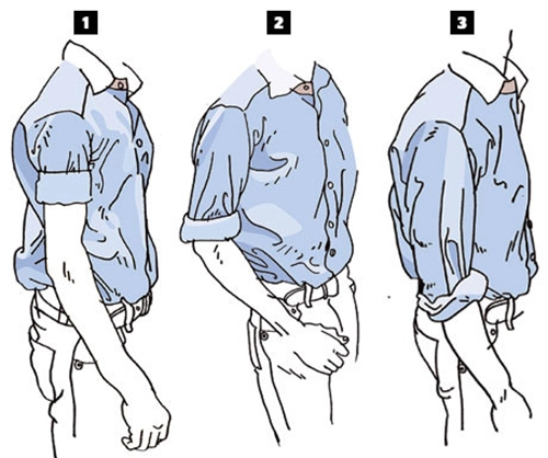 Cách xắn tay áo sơ mi đẹp cho nam - 2