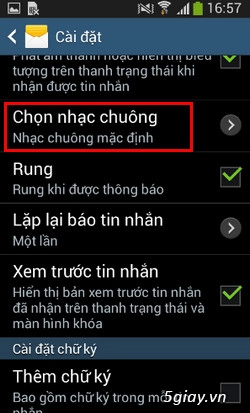 Cài nhạc chuông tin nhắn cho android đơn giản và dễ thực hiện - 9