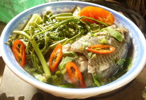 Canh chua rau nhút cá rô đồng miền tây - 2