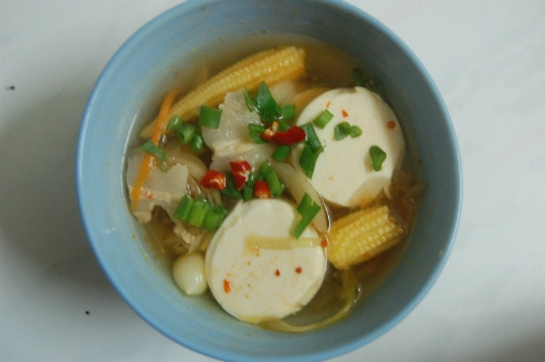 Canh kim chi nấu thịt ba rọi - 2