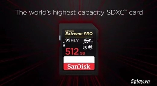 Đã đến thời của siêu lưu trữ sandisk ra mắt thẻ nhớ 512gb extreme pro - 1