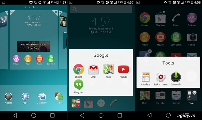 download xperia z3 launcher cho các máy chạy android - 1