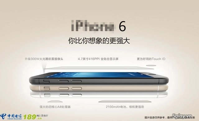 Hình ảnh iphone 6 xuất hiện rõ nét trên trang đặt hàng của china telecom - 3