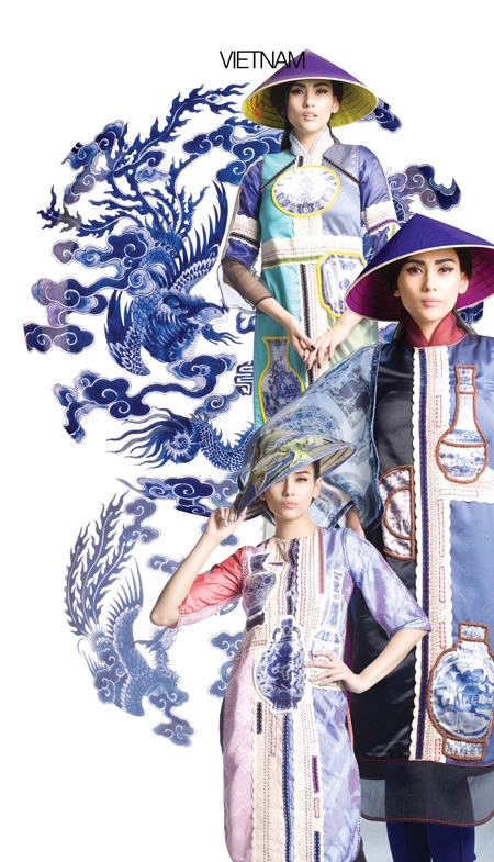 Hoàng yến làm mẫu áo dài cho festival huế 2014 - 1