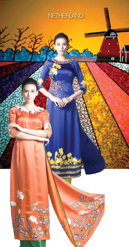 Hoàng yến làm mẫu áo dài cho festival huế 2014 - 6