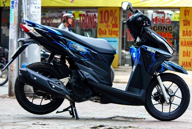 Honda click 125i 2015 sơn tem đấu phong cách tron legacy - 4