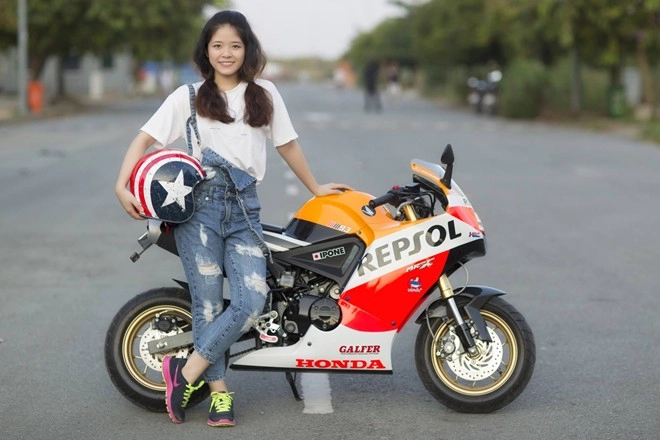 Honda msx phong cách xe đua motogp của nữ biker vĩnh long - 1