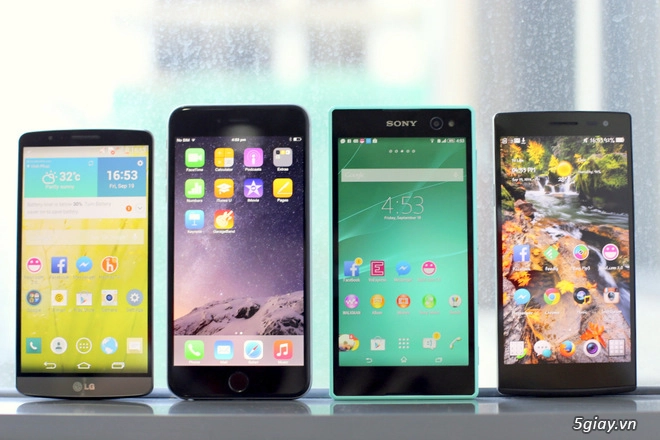 Iphone 6 plus có màn hình lớn hơn lg g3 - 2
