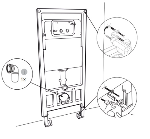 Kết cấu của toilet treo tường - 3