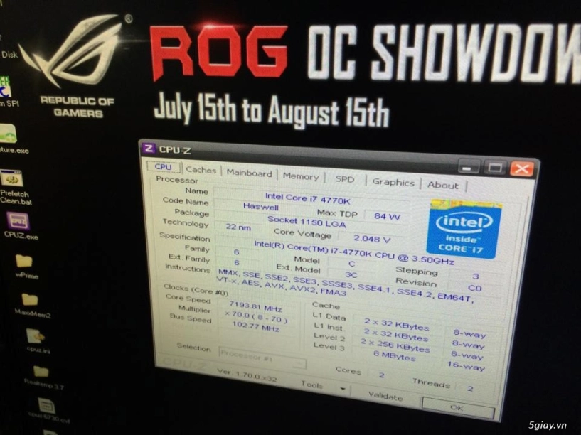 Kết quả giải đấu ép xung rog oc showdown z97 - 3