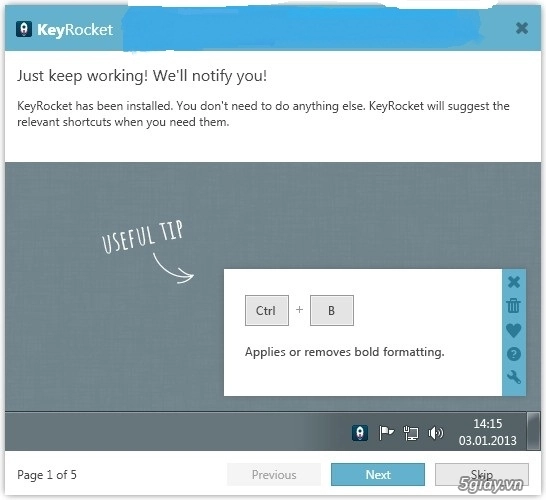 Keyrocket - phần mềm xem phím tắt trên windows và office - 2
