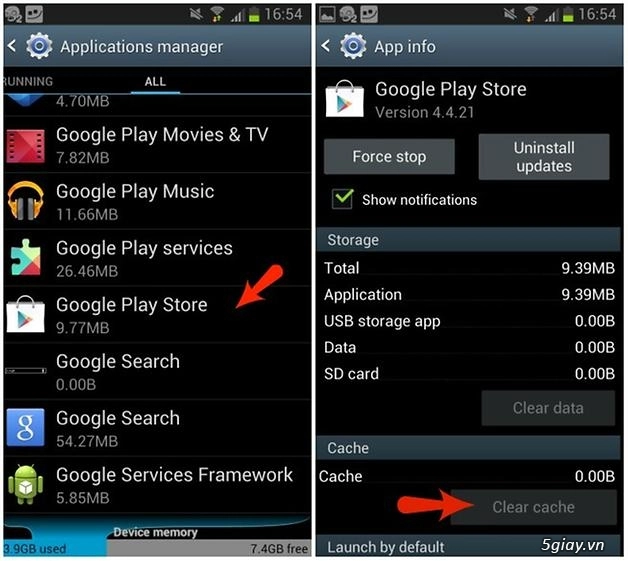 Khắc phục lỗi google play không hoạt động trên android - 2